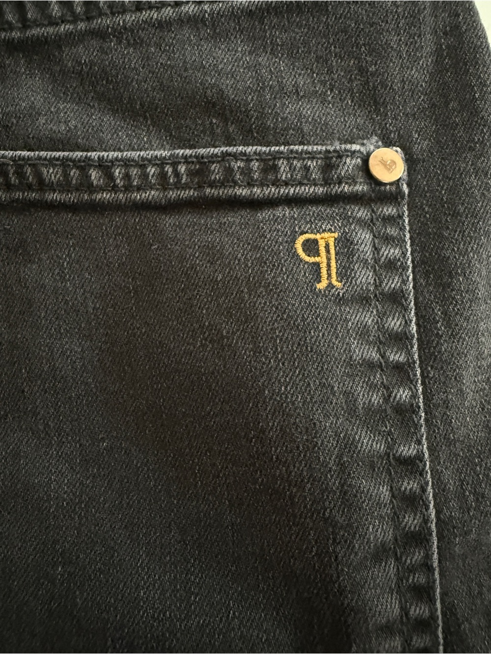 Anthropologie Pilcro black denim wide leg wide cuff jeans size 29 petite NWT - Picture 4 of 10